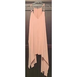 MSRP $65 NWT Adelyn Rae Pink Hankerchief Midi Dress Size M | SAME DAY SHIP